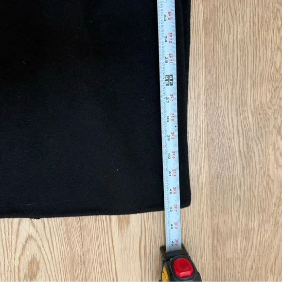 NWT Madewell Women's Black Double-Faced Wool Brushed Long Coat - Med - Picture 8 of 8